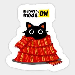 Introvert mode ON Sticker